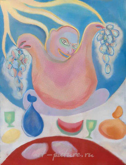 Вакх, 1998, бумага, пастель, 70x50