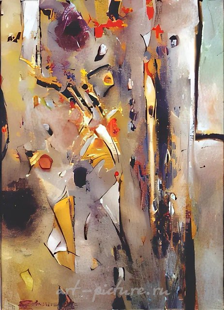 Мелодия, 1990, картон, масло, 70x6. Собственность автора