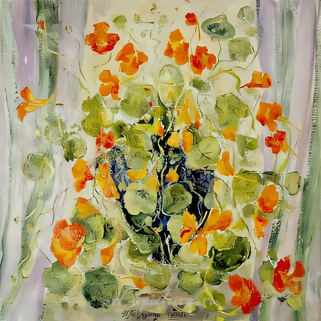 Настурции, 1999, холст, масло, 50х50 Собственность автора