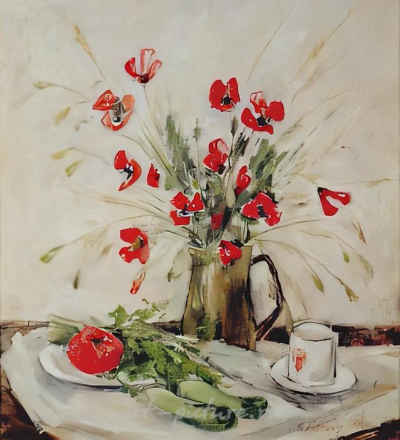Маки, 1999, холст, масло, 69х65 Собственность автора