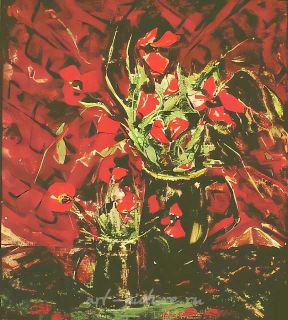 Маки, 1999, холст, масло, 45х40 Собственность автора