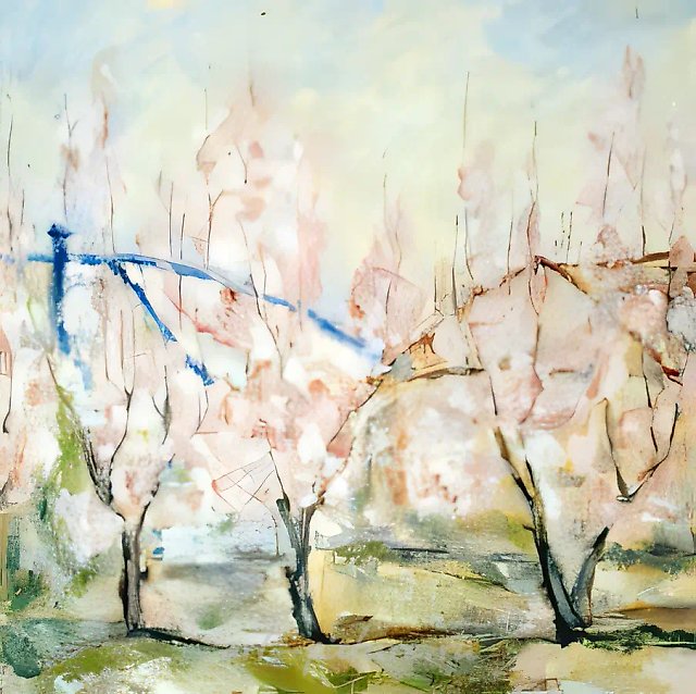 Розовое утро, 1999, холст, масло, 50х50 Собственность автора