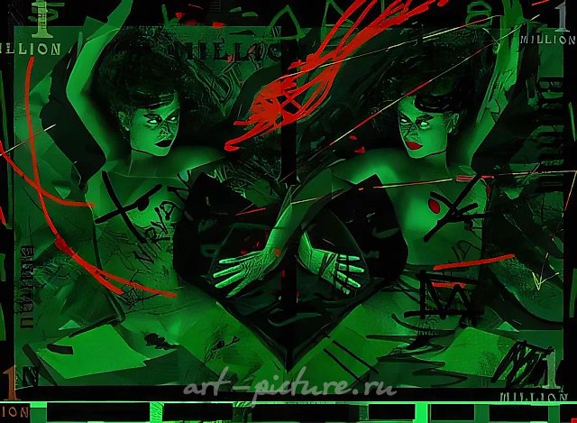Танго, 2003, авторская печать, холст