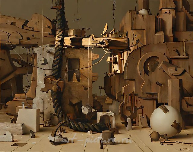 与光的构图，2004年，布面油画，70x90