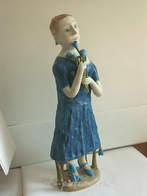 My Bellflowers, 2004, English chamotte, height 90 cm