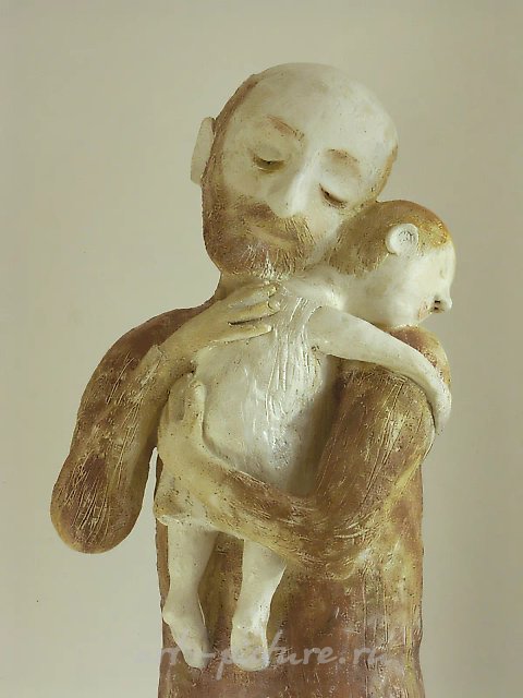 Long-awaited Granddaughter, 2005, English chamotte, height 95 cm
