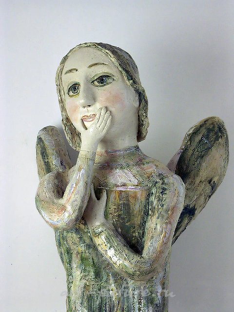 Angel. Compassion, 2005, English chamotte, height 91 cm