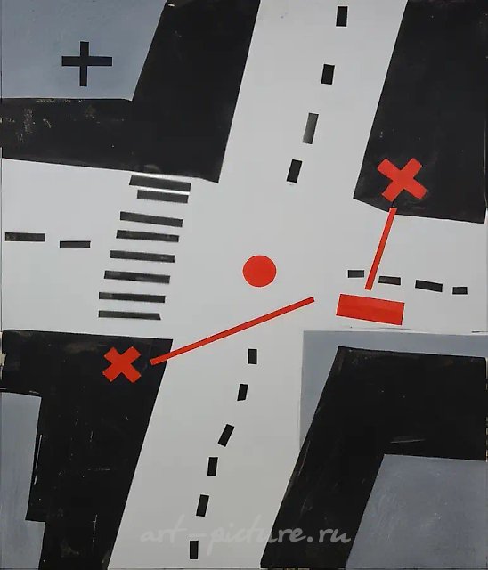 "Operation X", 2004, painting,  100х80.