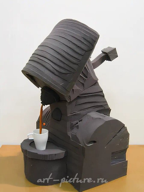 `Coffee machine`, 2005, sponge, acrylic spray,