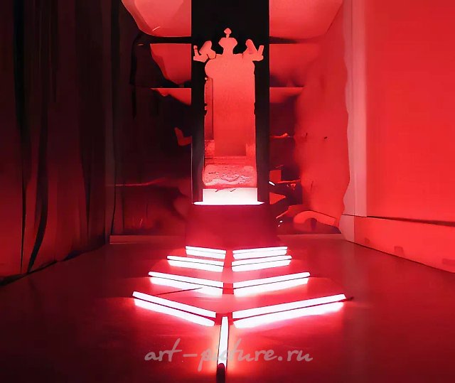 Tron Installation, 2008, Foam rubber, lamps, plastic,