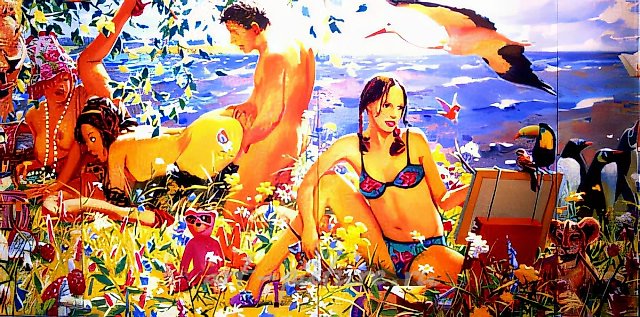 Тотальная живопись, фрагмент, 2002, холст, масло,
