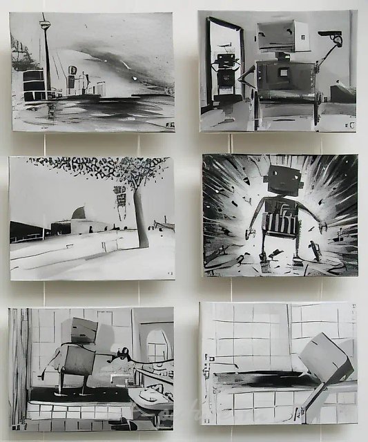 Из серии "Роботы", 2006, акрил, холст,