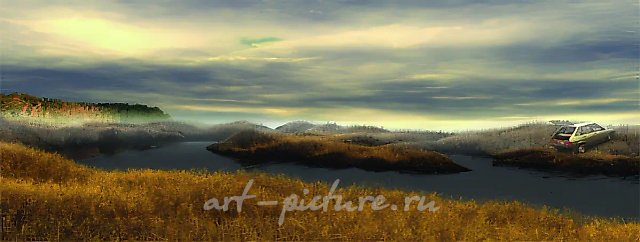 Black river, 2004, lightbox, 2800mm X 800mm sound- James Welburn