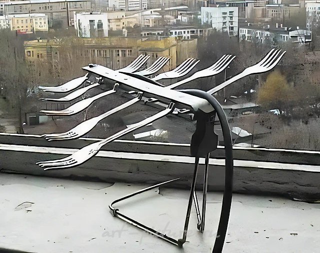Антенна Василия Архипова. Коломна, 1993, объект, 31x23x20
