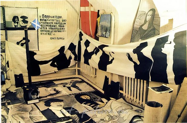 «Чёрно-белая выставка», 1987. Клуб авангардистов, выставочный зал на улице Автозаводской