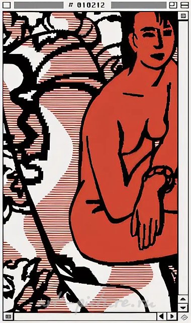 Красный цифровой Матисс, 2006, акрил на холсте