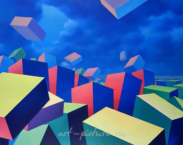 Городской пейзаж, 2010, акрил на холсте, 146x184