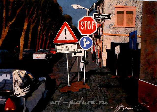 Чёрный прямоугольник, 2003, акрил на чёрном, 50x70