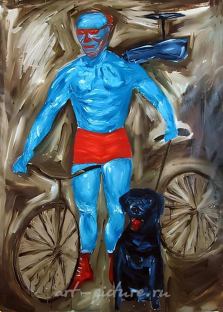 Строгий юноша, 2009, масло на холсте, 180x140 см