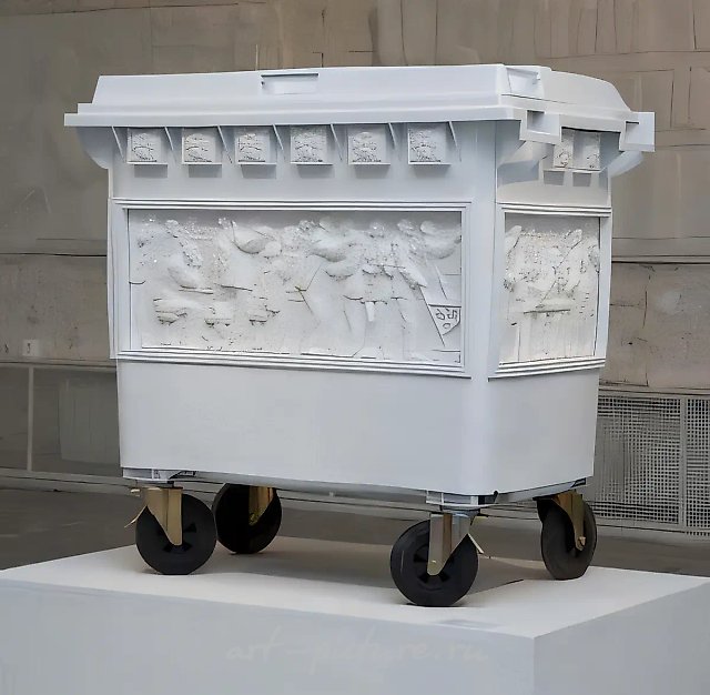Саркофаг, 2010, мусорное ведро, формованный пластик, 122x122x77 см. Тираж 3