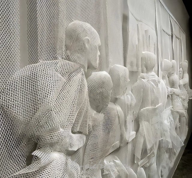 Агиология, 2010, лайтбоксы, пластиковые шпажки, пенопласт, 120x320x20 см, 135x370x20 см