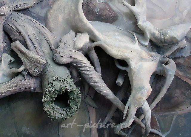 Рассеяние формообразования, 2005, смешанная техника, 265x600 см