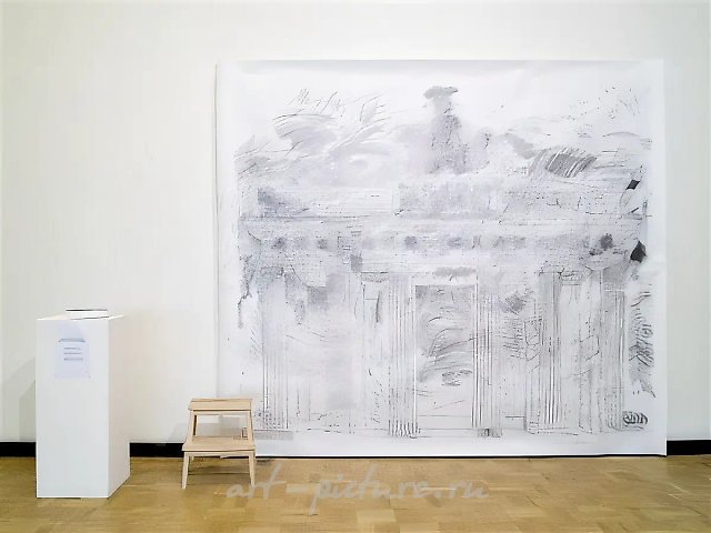 WHITE WALL, 2009, relief, paper, pencil, viewers participation,