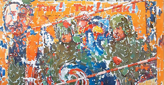 From the series "Optics of Orange Revolution", 2006, oil on canvas, 178x134 сm