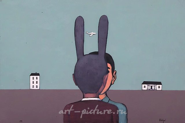 Уши, 1999, масло на холсте, 40x60