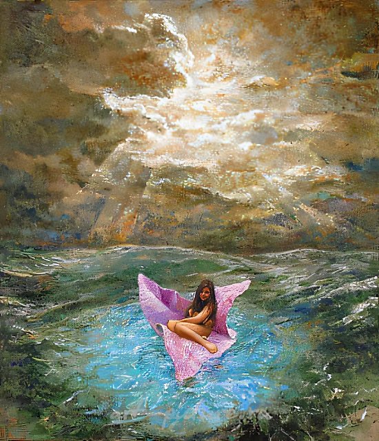 "Уходящий Титаник", 2002, холст, масло, 70*60