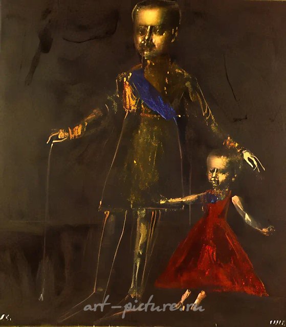 Декабрь 1917 года, 1990, холст, масло, 150х140