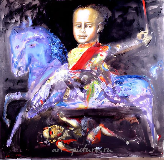 Император, 1993, холст, масло, 117х117