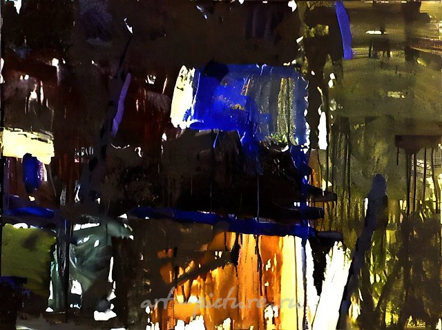 Меланхолия, 1990, холст, смешанная техника, 97x130