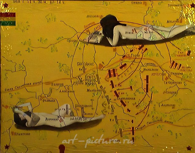 Бородинская битва, 1990, оргалит, масло, смешанная техника, 116x146