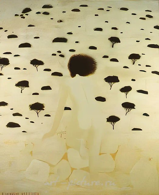阿佛洛狄忒的诞生，1992年，布面油画，200×160厘米。作者收藏。