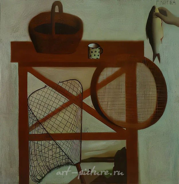 Плотва, 1994, холст, масло, 90х90. Собственность автора