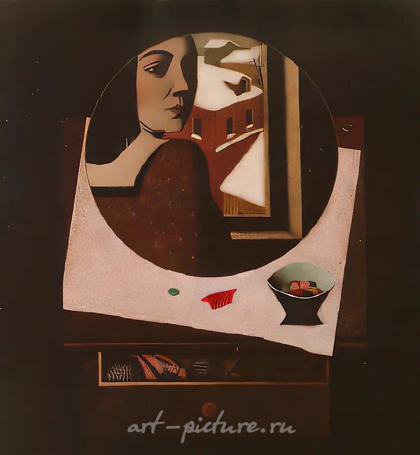 Оттепель, 1995, холст, масло, 100х90. Собственность галереи «Alain Blondel». Франция
