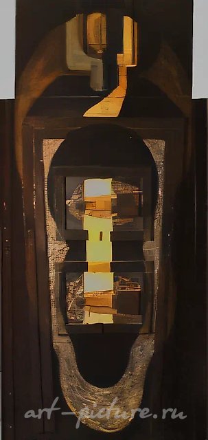 Материнство, 1987, дерево, масло, 195х100