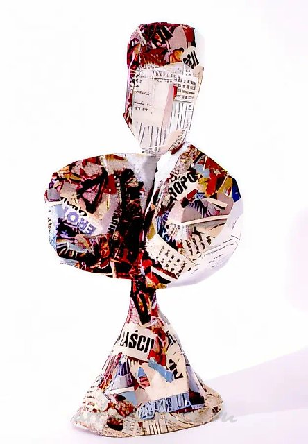 Медея, 1989, папье-маше, коллаж, 40х20х25