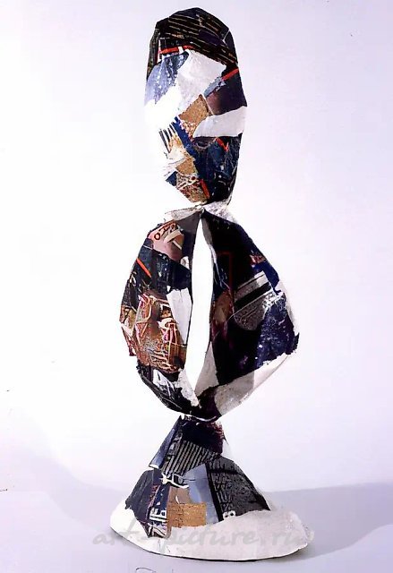Zero, 1989, папье-маше, коллаж, 45х15х25
