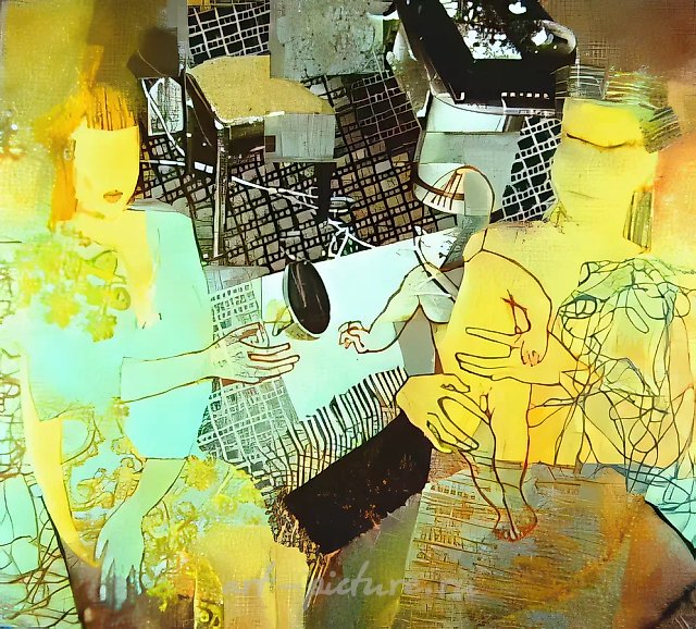 Family, 1990, painting, drawing, photography, 135x150