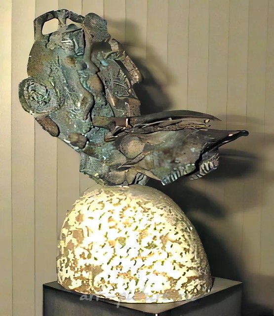 Paganism №8, 1990, bronze, marble, 85x80x60