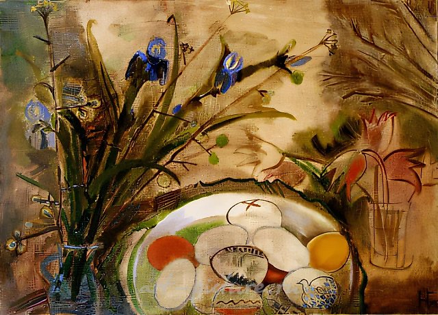 Весенний натюрморт, 1993, холст, масло, 47х67. Собственность автора