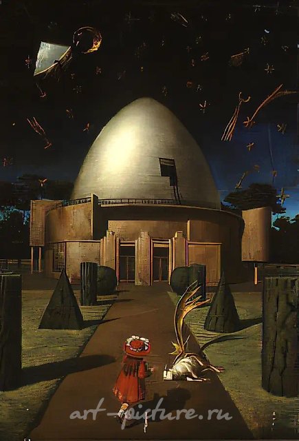 Планетарий, 1983, дерево, масло, 43х33
