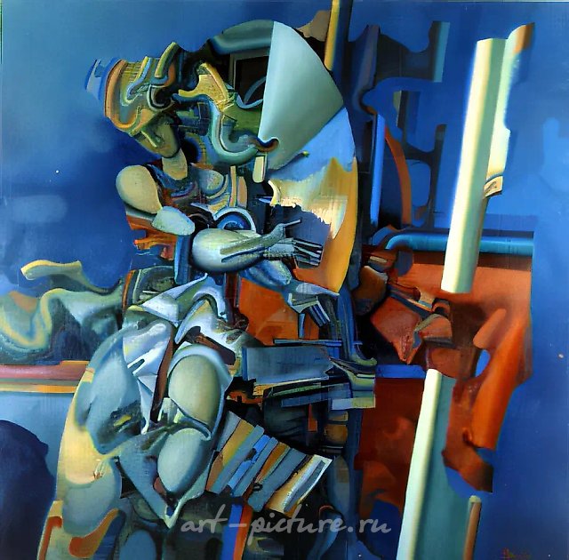 Mirror, 1985, canvas, oil, 90x90. Private collection