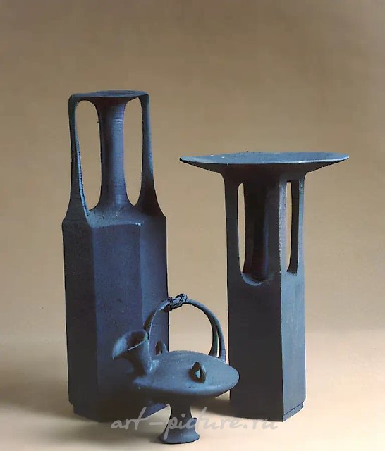 Композиция "В черном", 1989, цветные массы, 40х18 Собственность автора