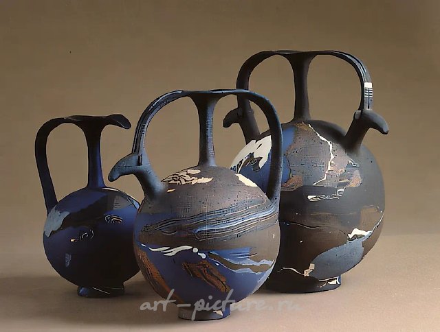 Анималистическое  трио, 1989, цветные массы, 38х28 Собственность автора