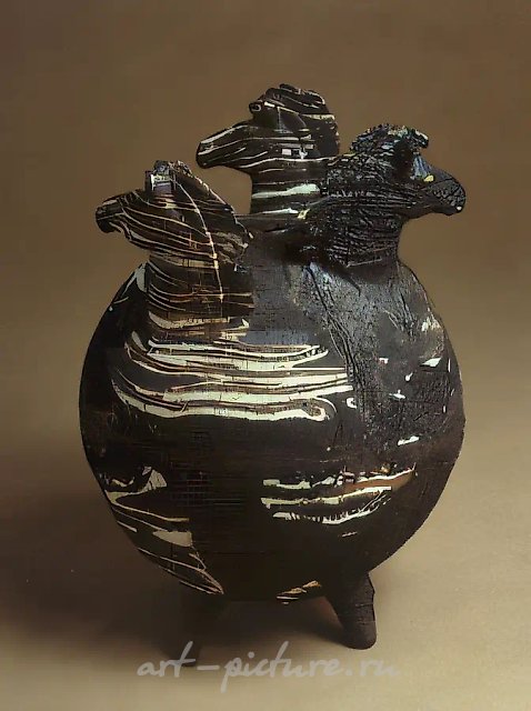 Кони, 1988, цветные массы, высота 55 Собственность автора