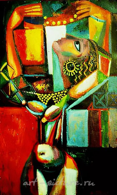 Танец, 1991, картон, масло, 50х80 Собственность автора