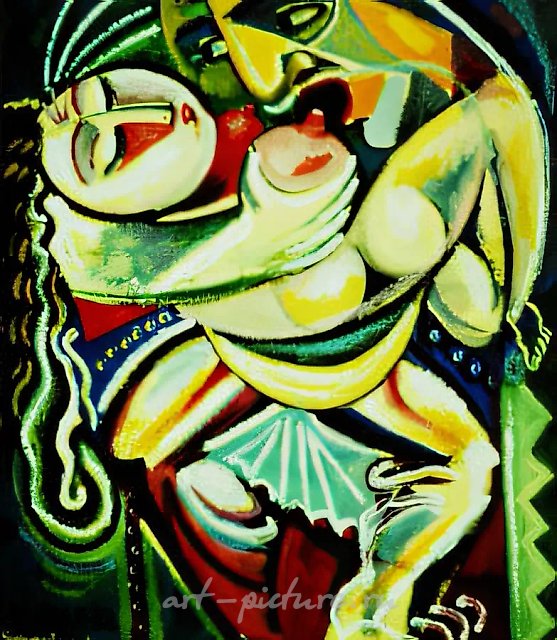 Любовь, 1990, картон, масло, 45х50 Собственность автора